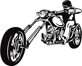 Motociclista e motocicleta do brasão